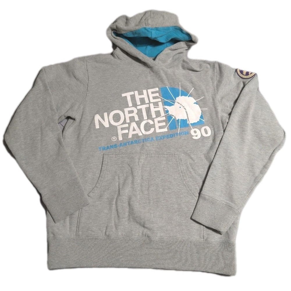 The North Face Trans Antarctica Expedition 90 Hoodie Mens M‎ Gray Graphic
